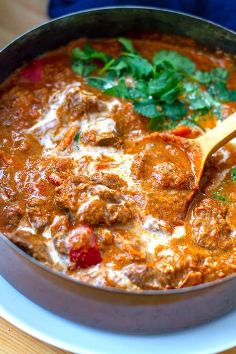 Indian Lamb Curry With Tomato & Coconut Sauce Made In Instant Pot in just 60 minutes instead of 2-3 hours on the stovetop. #instantpot #lamb #curry #indian Lamb In Instant Pot, Lamb One Pot Recipes, Lamb Curry Instant Pot, Indian Lamb Recipes Instant Pot, Lamb Coconut Curry Recipes, Lamb Coconut Curry, Lamb Recipes Instant Pot, Instapot Lamb, Pressure Cooker Curry