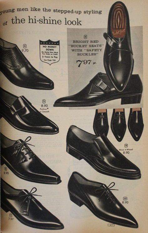 1964 men's shoes - patent leather dress shoes oxfords Beatles Shoes, 1960s Mens Fashion, 60s Shoes, 60s Men, Patent Leather Dress, Peacoats, Desert Boot, Boots Platform, Monk Strap Shoes