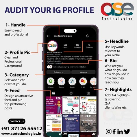 An #instagram audit is an investigation process It helps you find your profile's weak points & evaluate if it's moving in the right direction. Reach us : https://asetechnologies.in/ #Asetechnologies #vizag #instagrammarketing #instagramprofile #instagrammarketingtips #business #instagrammarketingstrategy #instagramtips #Socialmedia #services #linkedinmarketing #digitalmarketing #Socialmediaservices Instagram Audit, Ig Profile, Instagram Marketing Strategy, Linkedin Marketing, Ppc Advertising, Instagram Marketing Tips, Best Digital Marketing Company, Social Media Services, Marketing Techniques