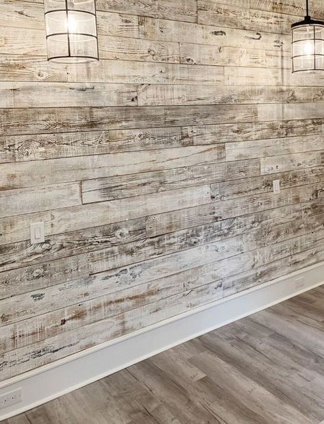 Whitewash Walls Wood Paneling, White Washed Boards On Wall, Farmhouse Wood Panel Wall, Whitewashed Pallet Wood Wall, White Wash Walls Rustic, Whitewash Pine Walls, Wood Panel Walls Farmhouse, White Washed Cedar Walls, Whitewashed Shiplap Wall