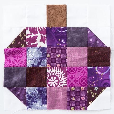 Plum Crazy - A Fruit Salad Block - Payhip Fruit Quilt Blocks, Figgy Pudding Quilt, Fruit Basket Quilt Block, Plum Crazy Purple, Plum Quilt, Martha Washington, Veggie Patch, Enchanted Wood, Big Block Quilts