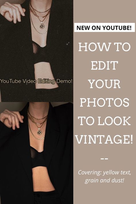 How to edit your photos to look vintage! Covering how to add vintage yellow text, grain and dust! #photoediting #vintagephotoedit #vintage #photoedits #howtoedit #howtoedityourphotos #lightroom #afterlight #inshot #freephotoeditingapps #photoeditingapps #youtube #vide o #howto #vintageeffects #photoediting #vintagephotoedits #howtoeditphotos Photo Editing Apps Free, How To Make Photo, Vintage Photo Editing, Social Media Expert, Edit Your Photos, Photo Editing Apps, Make Photo, Look Vintage, Like A Boss