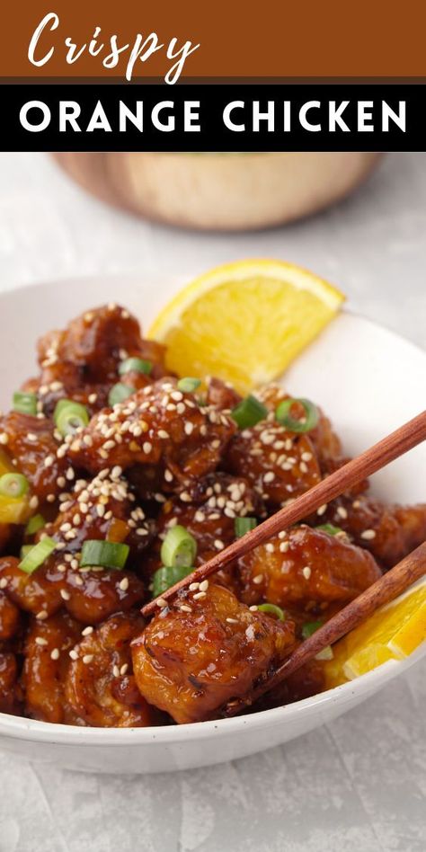 Sticky And Crispy Orange Chicken, Spicy Orange Sesame Chicken, Chicken Orange Recipe, Crispy Orange Chicken Recipe, Sticky Orange Chicken, Tangerine Chicken, Brown Gravy Recipe Easy, Crispy Orange Chicken, Almond Paste Recipes