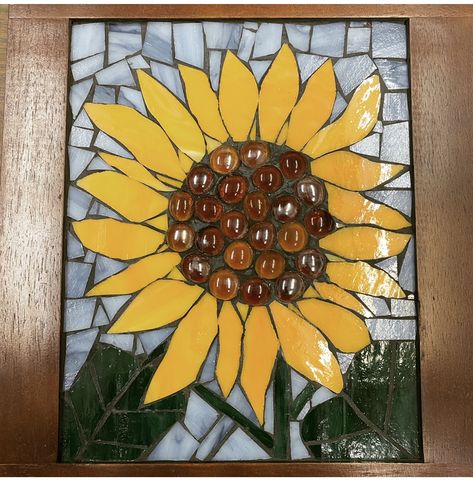 Mosaic Sunflower Pattern, Mosaic Sunflowers, Mosaic Sunflower, Mozaik Art, Sunflower Mosaic, Mosaic Stepping Stone, Mosaic Moments, Butterfly Mosaic, Mosaic Stepping Stones