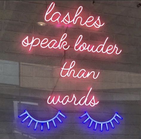 Lash Slogan Ideas, Lash Pictures, Neon Lashes, Lash Tech Aesthetic, Lash Post, Lash Posts, Ideas Decoracion Salon, Lash Room Ideas, Esthetician Quotes