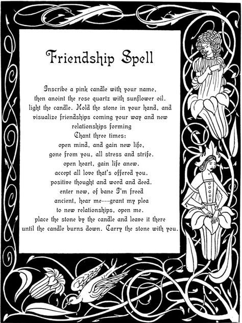 Friendship Spell Friendship Spell Witchcraft, Friendship Spells Magic, Friendship Spells Best Friends, Rekindle Friendship Spell, Spell Jar Friendship, Spells To Make Friends, Friendship Repair Spell, Spells For Friendship, Spell For Friends