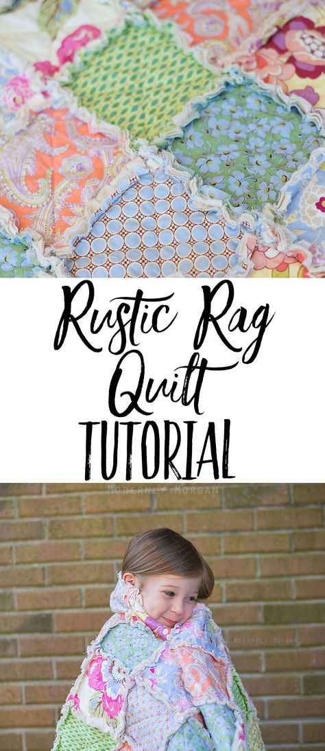 Rustic Rag Quilt Tutorial - a super easy and quick quilt (great for beginners) that looks well loved and cozy from the very first wash! Rag Quilt Tutorial, Easy Quilting, Rag Quilt Patterns, Quilts Blocks, Sewing Quilts, Baby Rag Quilts, Puff Quilt, Quick Quilt, Rag Quilts