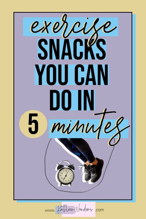 If you're struggling to find time to exercise in a day, try these exercise snacks you can do in 5 minutes. #exercise #fitnesssnacks #fastexercise #fitness #workout Exercise Snacks, 5 Minute Workout, Fitness Blender, 30 Minute Workout, Workout Snacks, Exercise Tips, Workout Moves, High Intensity Interval Training, Nutrition Advice