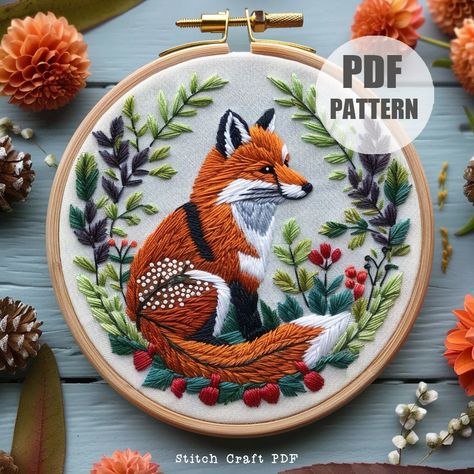 Bird embroidery pattern