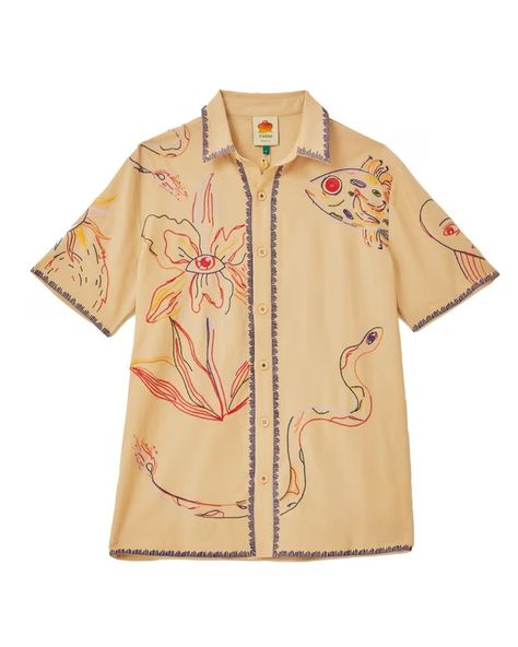 Trend watch: cool and classy embroidered shirts | Fashion | The Guardian Tropical Embroidery, Stylish Boy Clothes, Stylish Boy, Embroidered Tops, Linen Embroidery, Embroidered Shirts, Dress Night, Slow Fashion Brands, Tropical Shirts