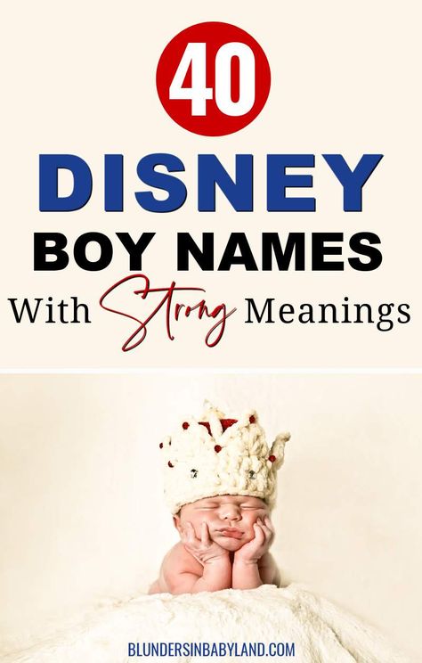 Names With Cool Meanings, Disney Inspired Names, Disney Boy Names, Boy Disney Characters, Boy Puppy Names, Disney Character Names, Timeless Baby Names, Baby Boy Disney, Disney Baby Names