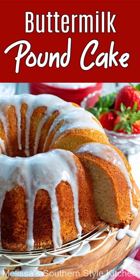 Peanut Butter Pound Cake, Buttermilk Frosting, Southern Pound Cake, Pound Cake Recipes Easy, Buttermilk Pound Cake, Berries And Cream, Cream Cheese Pound Cake, Pound Cake Recipe, Homemade Buttermilk