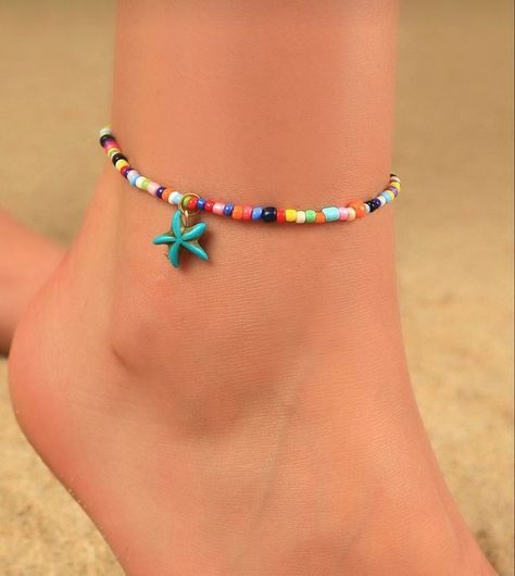 Anklet Designs Beads, Beadwork Ideas, Ankle Bracelets Diy, Braided Bracelet Diy, Anklet Designs, Beaded Ankle, Ankle Jewelry, Easy Diy Jewelry, Handmade Jewelry Tutorials