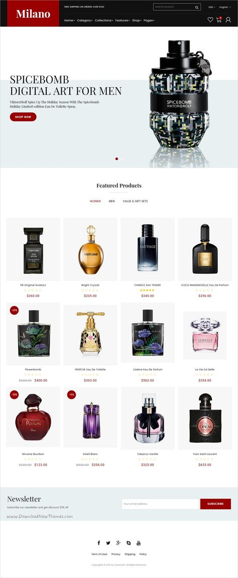 Fragrance Website Design, Perfume Website Design, Contact Us Page Design, Ui Ux Website, Online Store Design, Mega Menu, Ecommerce Websites, Website Images, Responsive Website Template