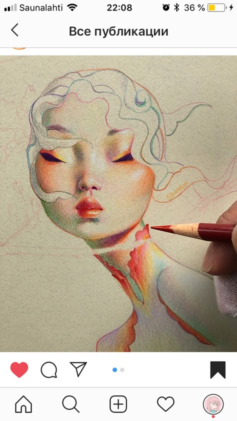 Bao Pham, Elegant Portrait, Kunstjournal Inspiration, Color Pencil Illustration, 얼굴 드로잉, 얼굴 그리기, Arte Sketchbook, Arte Inspo, Rainbow Art