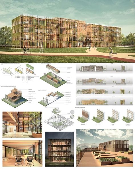 Eco Friendly Building Architecture, Retrofitting Architecture, Demountable Architecture, Office Building Architecture Concept, Cycling Architecture, University Building Architecture, Retrofit Architecture, Poland University, Green Office Building