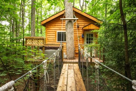 Live Out Your Childhood Dreams With A Stay At West Virginia’s Tuscany Tree House Cabins In West Virginia, West Virginia Vacation, Virginia Vacation, New River Gorge, Whitewater Rafting, Stay Overnight, New River, White Water Rafting, Cabin Rentals