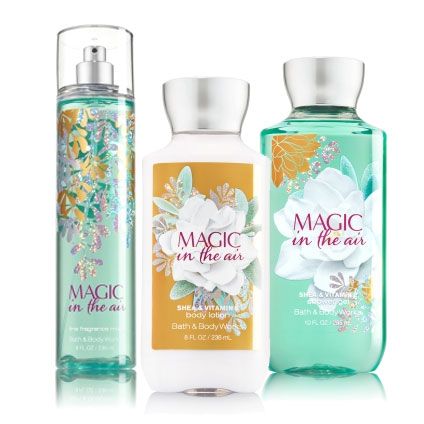 Bath & Body Works Magic in the Air fragrances with notes of white iris, almond flower and whipped vanilla Bath N Body Works Fragrance, Baths And Body Works, In To The Night Bath And Body Works, Vanilla Romance Bath And Body Works, Bath And Body Works Magic In The Air, Magic In The Air Bath And Body Works, Vanilla Mocha Martini, Mocha Martini, Fairy Tale Bath And Body Works