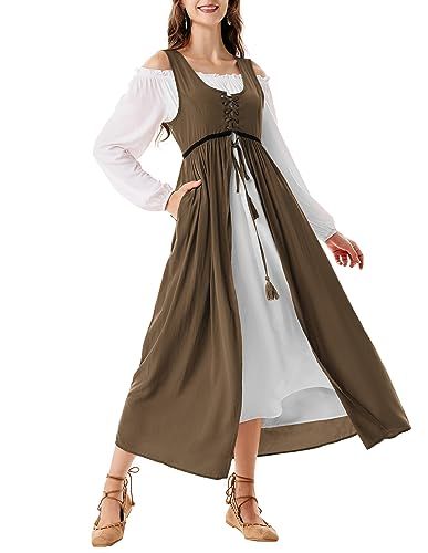 Peasant Medieval, Halloween Vacation, Long Sleeve Peasant Dress, Pirate Dress, Hippie Costume, Medieval Dress, Peasant Dress, Sleeve Maxi Dress, Festival Dress