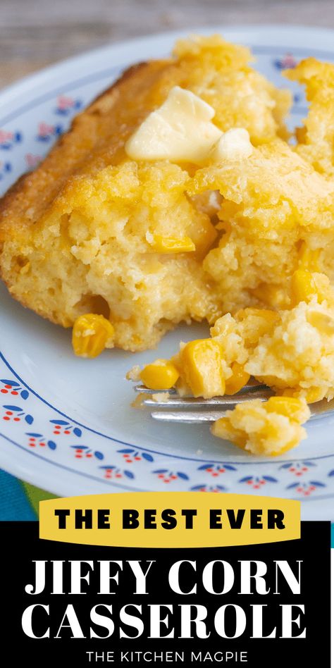 The Ultimate Jiffy Corn Casserole Corn Casserole With Jiffy, Jiffy Corn Casserole Recipe, Corn Casserole Jiffy, Jiffy Recipes, Sweet Corn Casserole, Jiffy Cornbread Recipes, Corn Recipes Side Dishes, Cornbread Casserole Recipe, Harvest Dinner