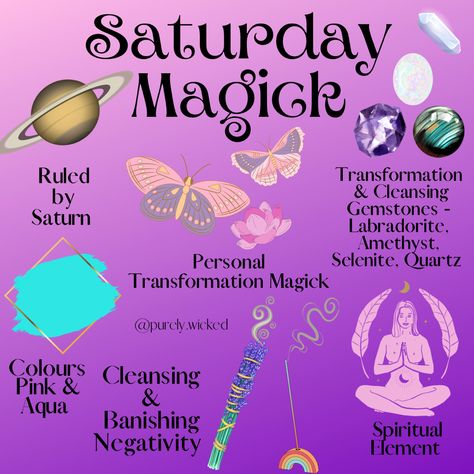 Saturday Magick Spells, Saturday Magickal Correspondences, Saturday Witchcraft, Saturday Spells, Saturday Rituals, Saturday Magick, Magic Spells Witchcraft, Planetary Magick, Magickal Correspondences