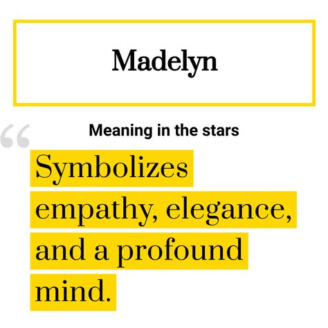 Meaning of the name Madelyn Names With Meaning, Meant To Be, Mindfulness