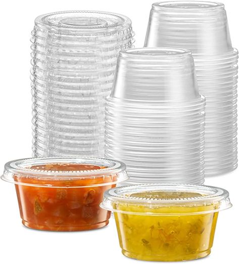 Food Sampling, Jello Shot Cups, Custard Sauce, Food Handling, Shot Cups, Plastic Food Containers, Cup Crafts, Jello Shots, Plastic Container