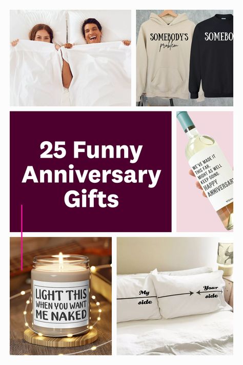 funny anniversary gift ideas Funny Anniversary Gifts For Husband, 25thanniversary Ideas, Funny 50th Anniversary Gifts, 25th Anniversary Gift Ideas For Him, 25th Anniversary Gifts For Husband Silver, Custom Couple Gifts, Cricut Anniversary Projects, Vow Renewal Gift Ideas, Funny Anniversary Gifts For Him