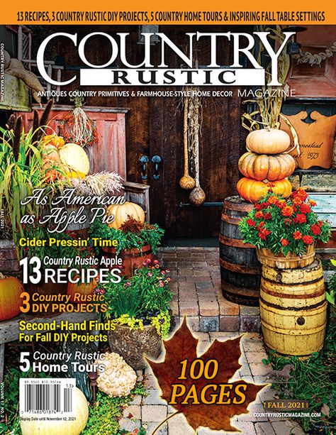 Free Primitive Patterns, Rustic Diy Projects, Country Sampler Magazine, Rustic Recipes, House Beautiful Magazine, Country Recipes, Country Sampler, Primitive Patterns, Popular Magazine