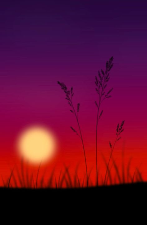 #sunset #procreate #beginnerart Simple Sunset Drawing, Sunset Reference, Sunset Procreate, Simple Sunset, Sunset Drawing, Beginner Art, Digital Art Beginner, Drawing For Beginners, Art Ideas