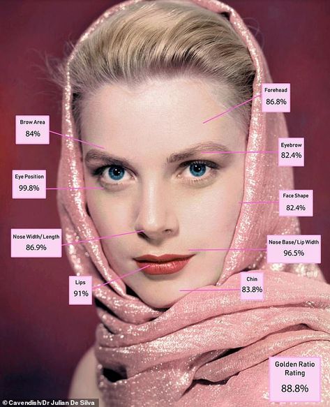 Actress Grace Kelly, later known as Princess Grace following her wedding to Monaco's Prince Reinier, scored 88.8 per cent and came in third position Grace Kelly Princess Of Monaco, Grace Kelly Nails, Grace Kelly Face, Grace Kelly Hairstyles, Grace Kelly Makeup, Grace Kelly Aesthetic, Grace Kelly Hair, Altered Faces, Regal Fashion