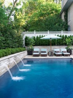 Favorite Swimming Pool #pinmydreambackyard Moderne Pools, Small Swimming Pools, Swimming Pool House, Backyard Pool Landscaping, Small Pools, Dream Pools, Swimming Pools Backyard, Indoor Swimming Pools, Pool Design