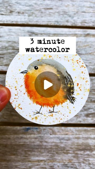 Watercolor Paintings Colorful, Watercolor For Beginners Tutorials, Watercolor Art Cards Ideas, Watercolor Birds Paintings Simple, Watercolor Project Ideas, Easy Bird Watercolor Paintings, Watercolor Crafts For Adults, Water Colour Birds, Bird Watercolor Paintings Watercolour