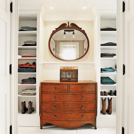 Master Closet Organization, Dresser In Closet, Dressing Room Closet, Closet Bed, Tiny Bedrooms, Home Theater Setup, Be Design, Build A Closet, Dream Closets