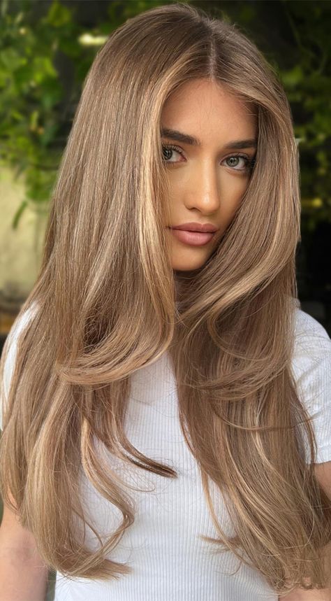 Chestnut Blonde Hair Color, Autumn Hair 2024, Autumn Palette Hair Color, Dark Blonde Hair Color Ideas Caramel Honey, Hazelnut Blonde Hair, Nutmeg Hair Color, Almond Hair Color, Hazelnut Balayage, Autumn Blonde Hair