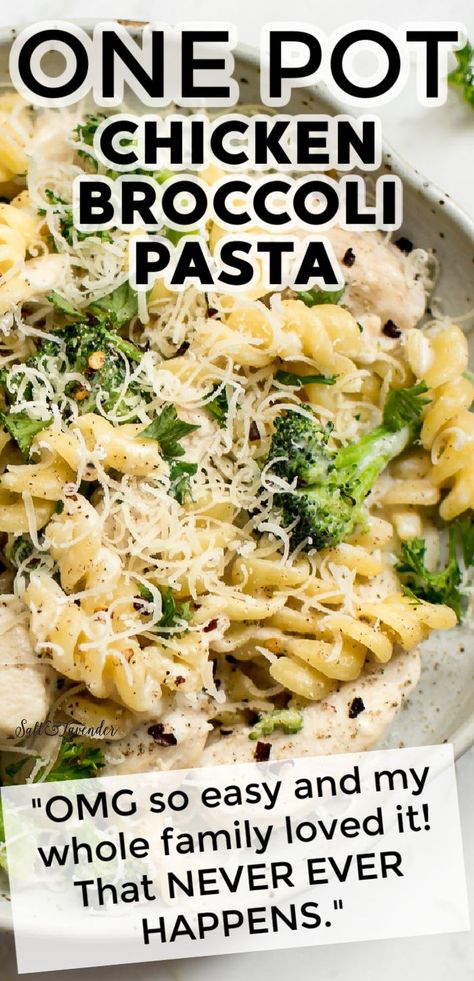 Broccoli Chicken Meal Prep, Creamy Chicken And Broccoli Skillet, Quick Chicken And Pasta Recipes, One Pot Pasta Healthy, Essen, Pasta Chicken And Broccoli Recipes, One Pot Broccoli Cheese Pasta, Broccoli Chicken Noodles, Easy Pasta Recipes With Broccoli