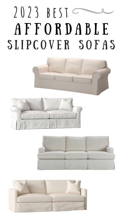 Affordable price best slipcovered sofas. Research reviews for top sofa cover seat cushions and back cushions for living space. Great deal! Slip cover love seat too. Slipcovers for modern farmhouse and cottagecore homes. Replacement covers come in linen canvas cotton. Removable slipcovers on Ikea sofa, WalMart, Wayfair, Joss and Main. Sectionals, with color options denim blue, beige, grey, tan, gray different fabrics, white slipcovers. Cream couch living room ideas. Cream Couch Living Room Ideas, Modern L Shape Sofa, Cream Couch Living Room, Slipcovered Sofa Living Room, Cottagecore Homes, Country Couches, Trendy Sofa, Cream Couch, Farmhouse Couch