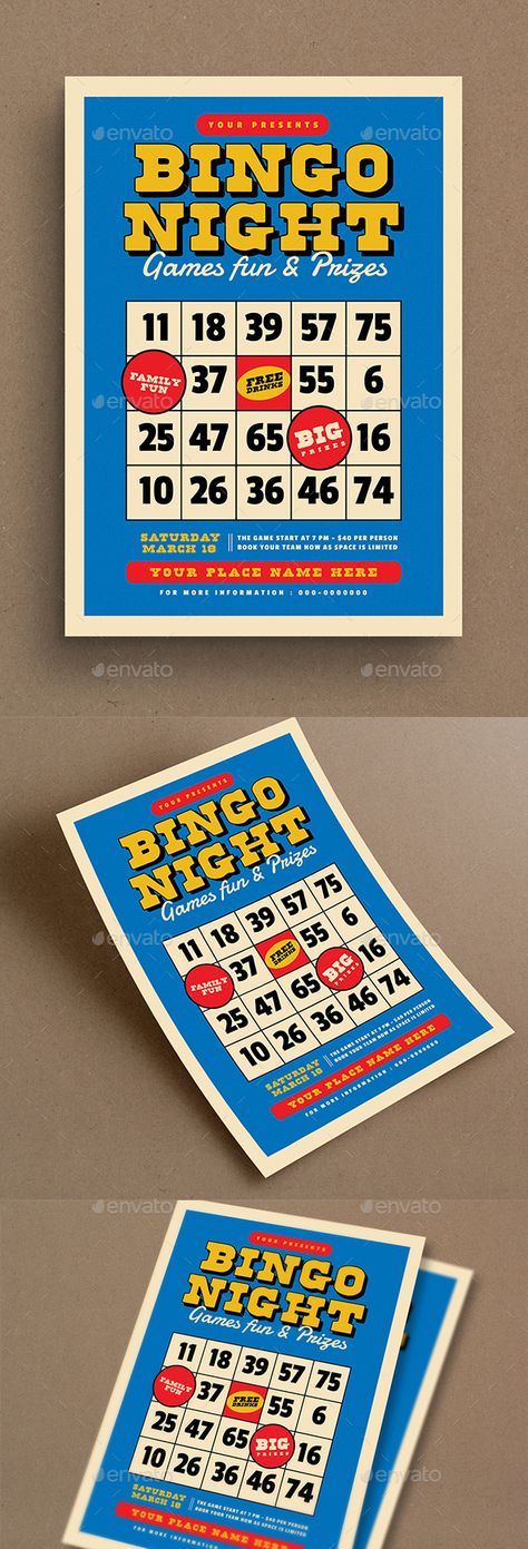 Bingo Design Layout, Bingo Night Flyer, Bingo Poster Design, Bingo Graphic Design, Bingo Illustration, Bingo Card Design, Bingo Poster, Bingo Event, Bingo Graphic