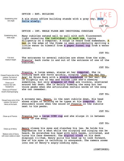 Script Writing Format, Movie Writing, Script Format, Writing A Movie Script, Script Layout, Short Film Scripts, Film Writing, Film Major, Acting Monologues