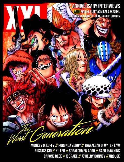 Worst Generation XXL Freshman Worst Generation, Xxl Freshman, Going Merry, One Piece Games, 21st Anniversary, Eustass Kid, Anime Watch, Short Jokes, Viz Media