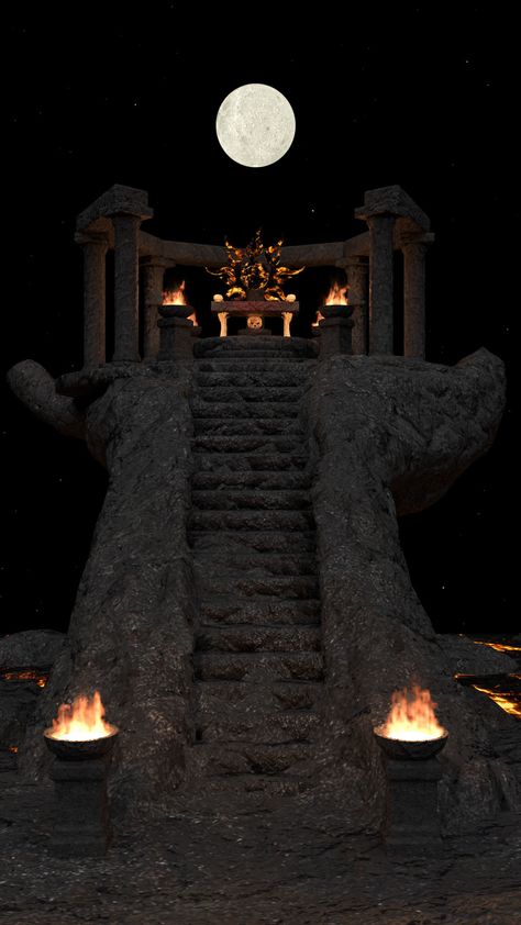 Pagan Temple Aesthetic, Sacrificial Altar Concept Art, Sacrifical Altar, Fantasy Altar, Sacrifice Altar, Dark Altar, Fire Altar, Ancient Altar, Altar Aesthetic