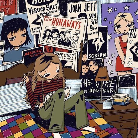 lid ☆ on Instagram: "Miss Kat Stratford from 10 Things I Hate About You in her bedroom 🫶🏻" Kay Stratford Room, Kat Stratford Poster, Kat Stratford Drawing, Bedroom Illustration Art, Kat Stratford Aesthetic Wallpaper, Me In Character, 10 Things I Hate About You Fanart, Kat Stratford Wallpaper, Kat Stratford Icon