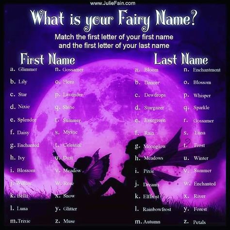 LET'S HAVE SOME FRIDAY FUN!   What is your Fairy Name? I am Nixie Dancer! Fairy Name Generator, Your Fairy Name, Funny Name Generator, Fairy Name, Random Names, Birthday Scenario, Fairy Names, Fb Games, Unicorn Names