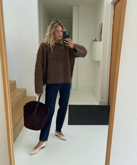 Anouk Yve, Chunky Sweaters, Brown Knit Sweater, Polished Casual, Boyfriend Sweater, I Like That, Chunky Knits, Sweater Outfit, Roll Neck Sweater