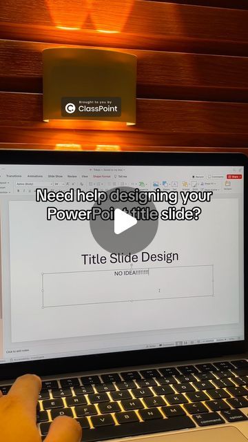 25K views · 2K likes | ClassPoint on Instagram: "Oh, nothing much.. just a creative yet easy way to design your PowerPoint title slide 🤭 #PowerPoint #powerpointdesign #powerpointpresentation" Title Slide Powerpoint Design, Presentation Title Slide Design, Powerpoint Creative Design, Fun Powerpoint Design, Presentation Title Slide, Cool Powerpoint Ideas, Powerpoint Introduction Slide, Powerpoint Ideas Creative, Power Point Design Ideas