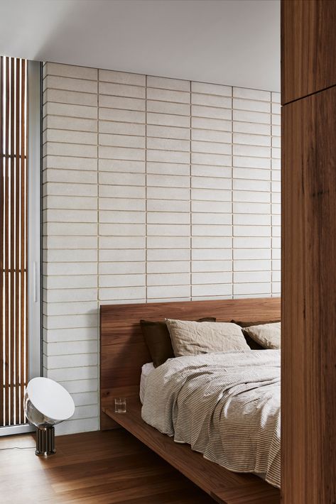 We’re Not Interested In An Objectified Envelope – It’s About Creating Volume And Space That Nurtures The Inhabitant, Resulting In An Experience I Timber Bedroom, Bedroom Screen, Timber Battens, Style Loft, 아파트 인테리어, Bedroom Paint Colors, Awesome Bedrooms, Minimalist Bedroom, The Design Files