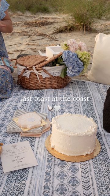 Beach Picnic Bridal Shower Ideas, Coastal Cowgirl Picnic, Coastal Grandma Party Decor, Beach Bach Party Themes, Coastal Grandmother Aesthetic Bachelorette, Birthday On Boat, Costal Birthday Ideas, Coastal Party Aesthetic, Lakeside Bachelorette Party