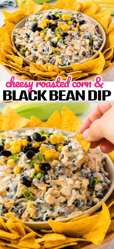 Creamy Corn And Black Bean Dip, Corn And Black Bean Dip Cold, Dip With Corn And Black Beans, Dips With Black Beans, Black Bean Corn Cream Cheese Dip, Black Bean Cheese Dip, Creamy Black Bean Dip, Black Bean Cream Cheese Dip, Glorias Black Bean Dip Recipe