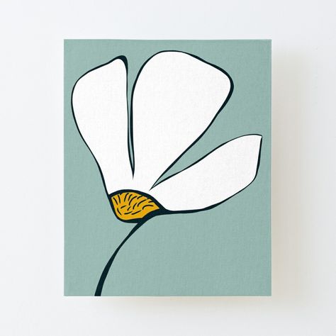 Shape Illustration, Wine And Canvas, Painted Pottery, Pottery Painting, Daisy Flower, Linocut, Home Art, Art Projects, Color Palette