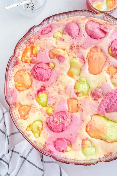 rainbow sherbet punch hero image Spiked Punch With Sherbert, Pastel Punch Recipe, Sherbet Sprite Punch, Easter Sherbert Punch, Vodka Sherbert Punch, Sherbet Punch Halloween, Alcohol Sherbert Punch, Sprite Sherbert Punch, Pink Sherbet Punch Recipes